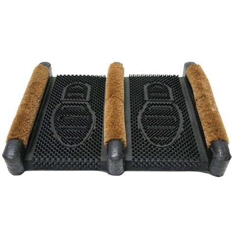 mud room shoe cleaner|Traditional 12 in. x 16 in. Coir Boot Scraper Door Mat.